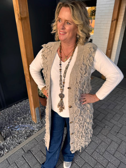 ketting bruin met hart