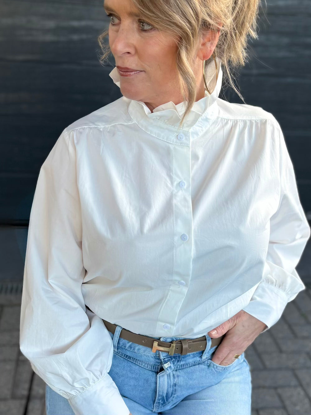 Blouse katoen wit
