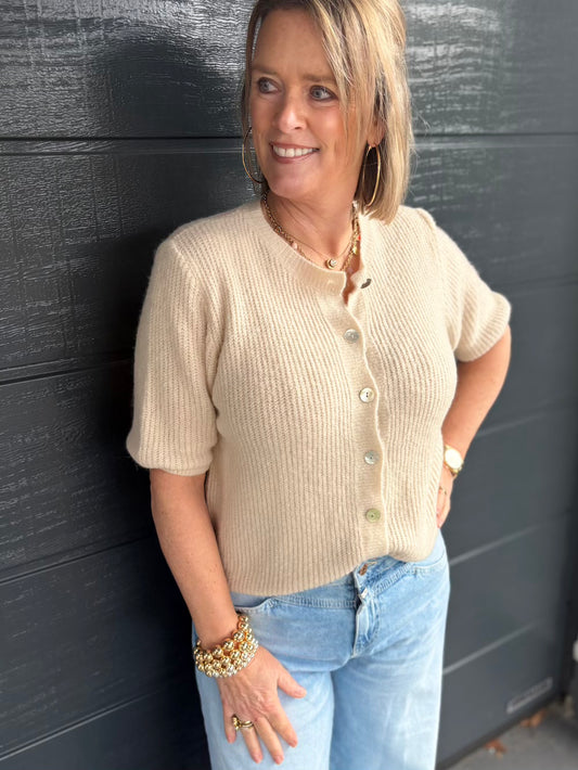 Vestje korte mouw alpaca