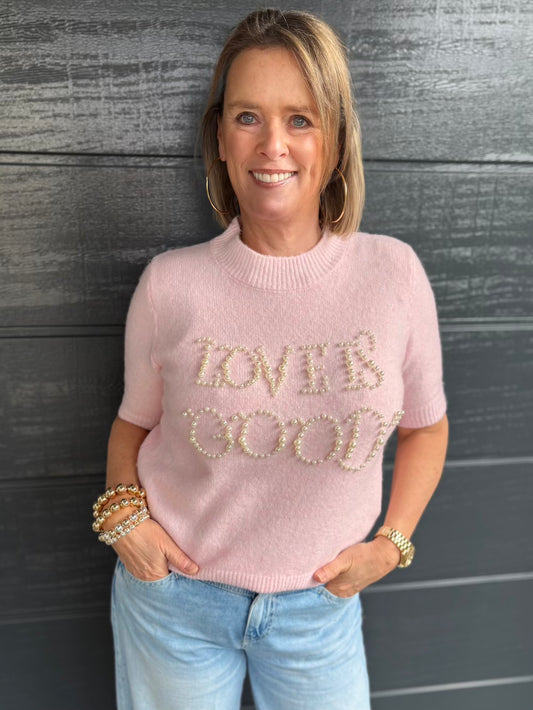 truitje met parels roze