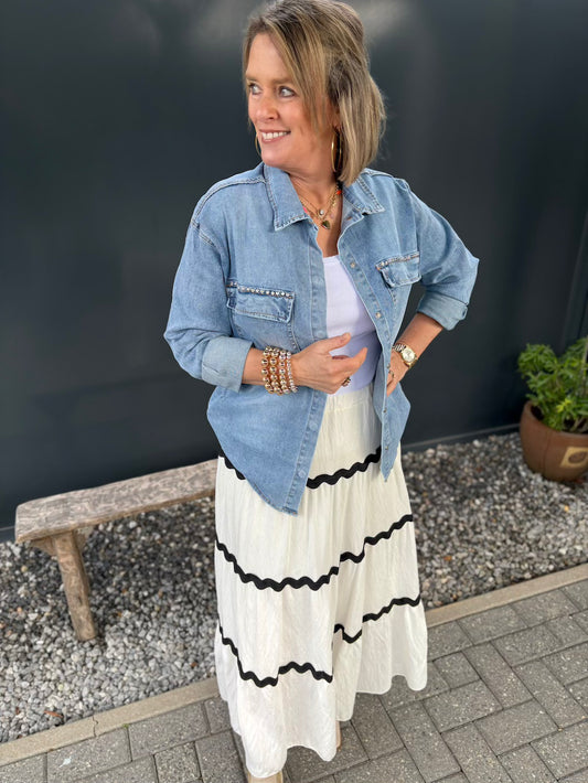 Rok wit met versiering
