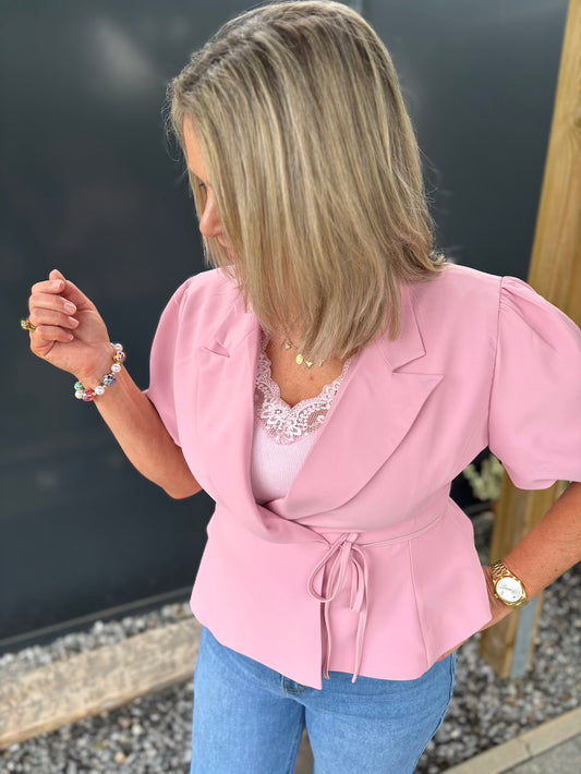 blazer pofmouw roze