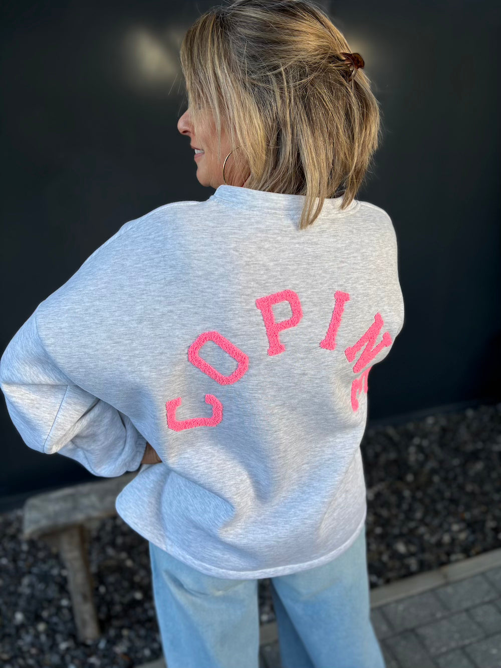 Sweater COPINE grijs roze