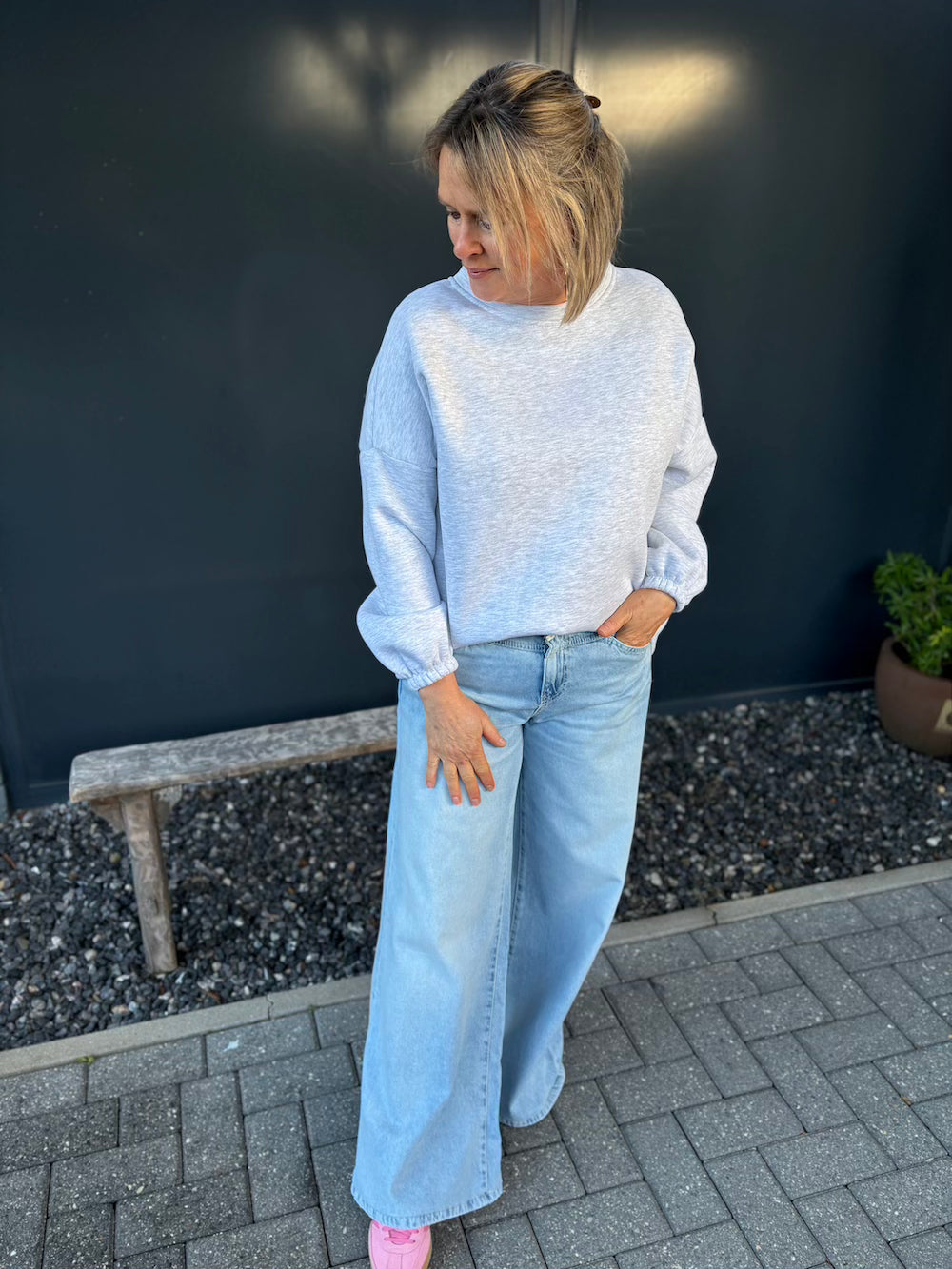 Sweater COPINE grijs roze