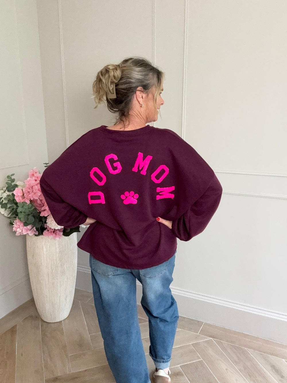 sweater dogmom bordeaux