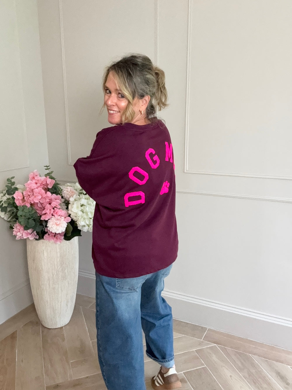 sweater dogmom bordeaux