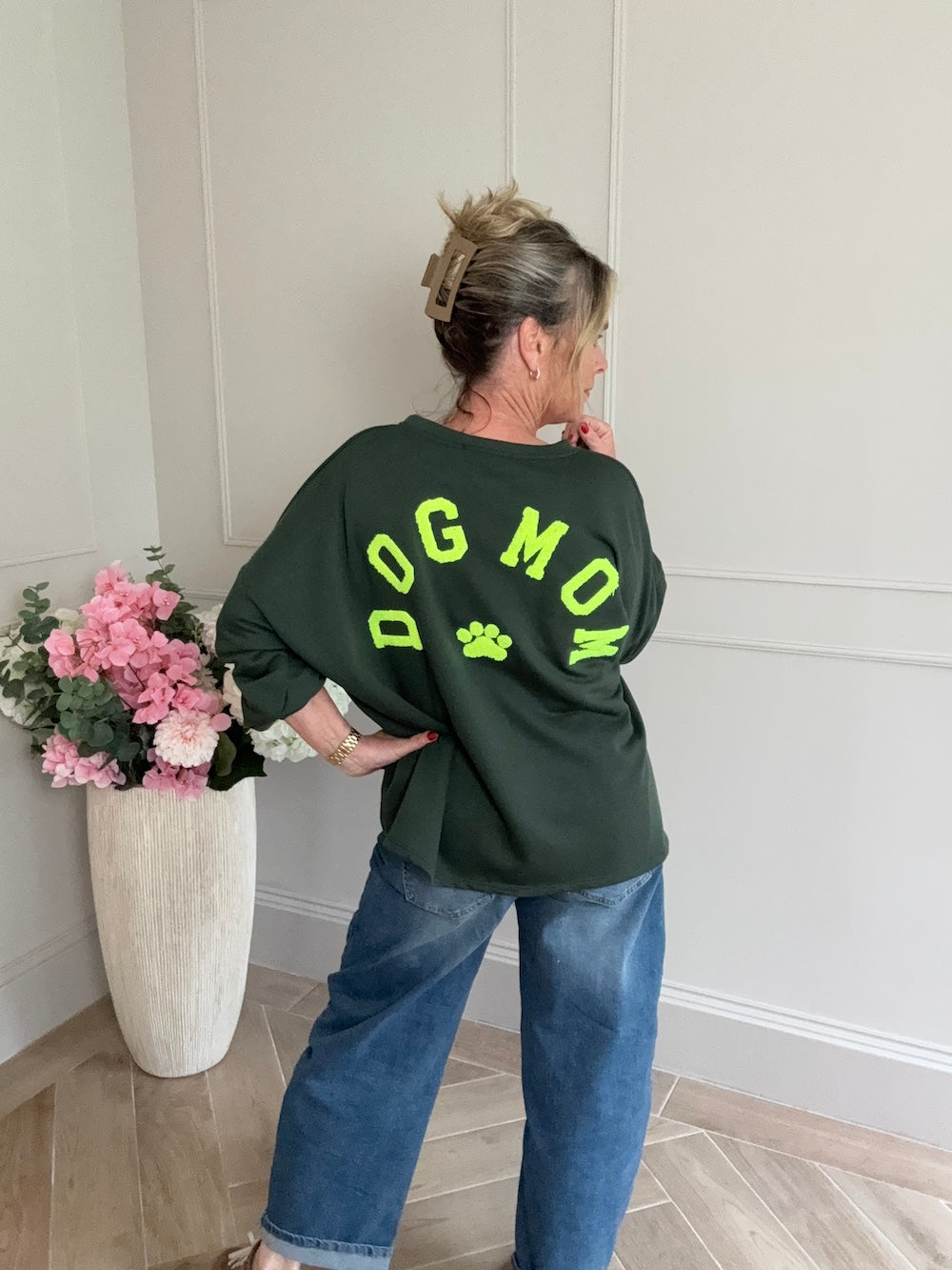 sweater dogmom groen