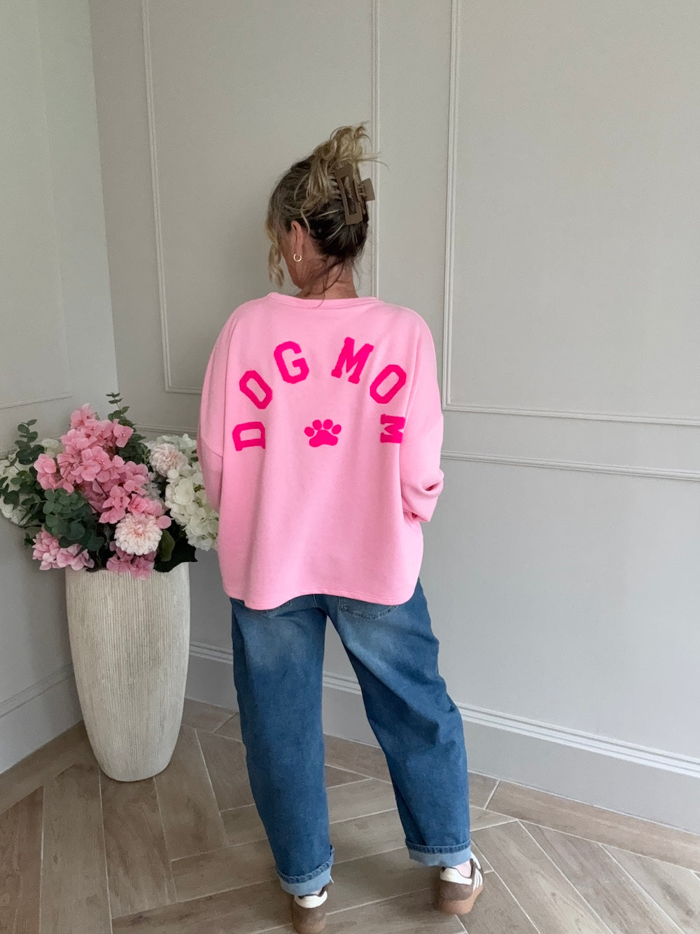 sweater dogmom roze