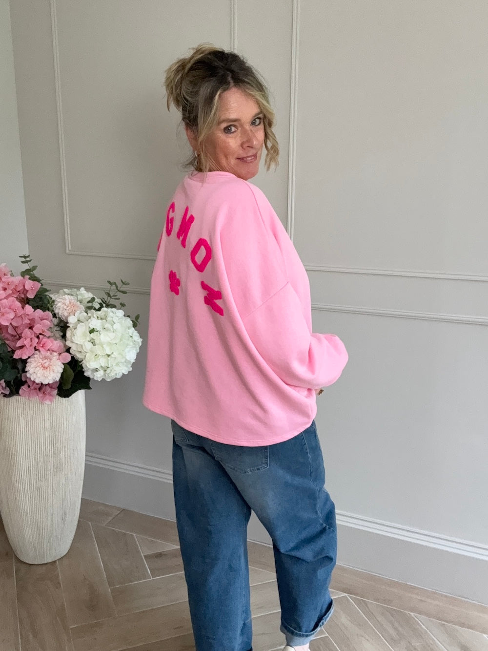 sweater dogmom roze