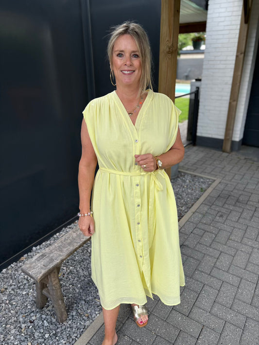 maxi dress geel