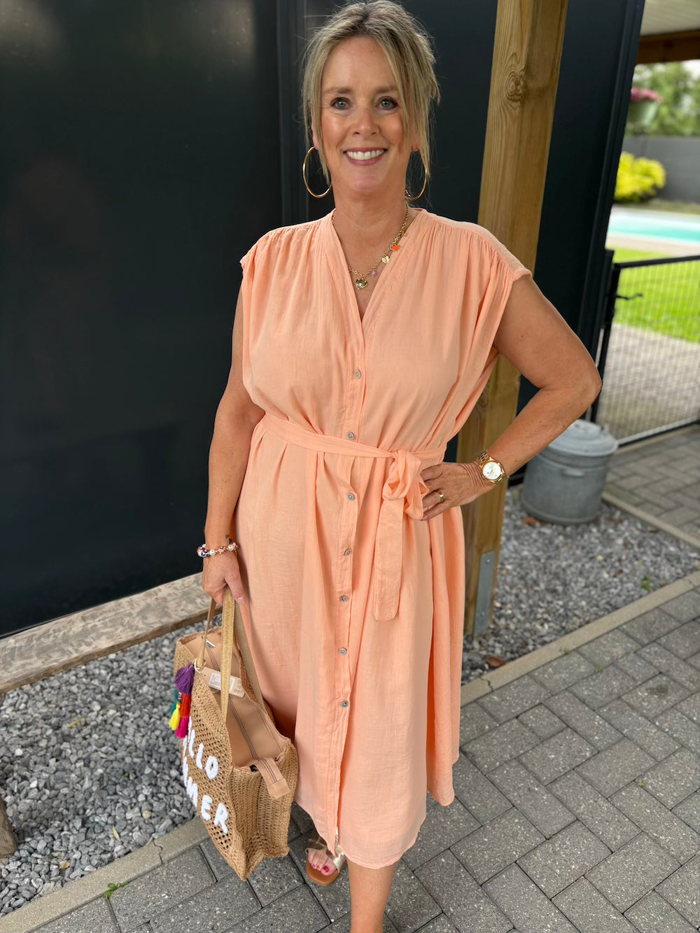 Maxi dress zalmroze