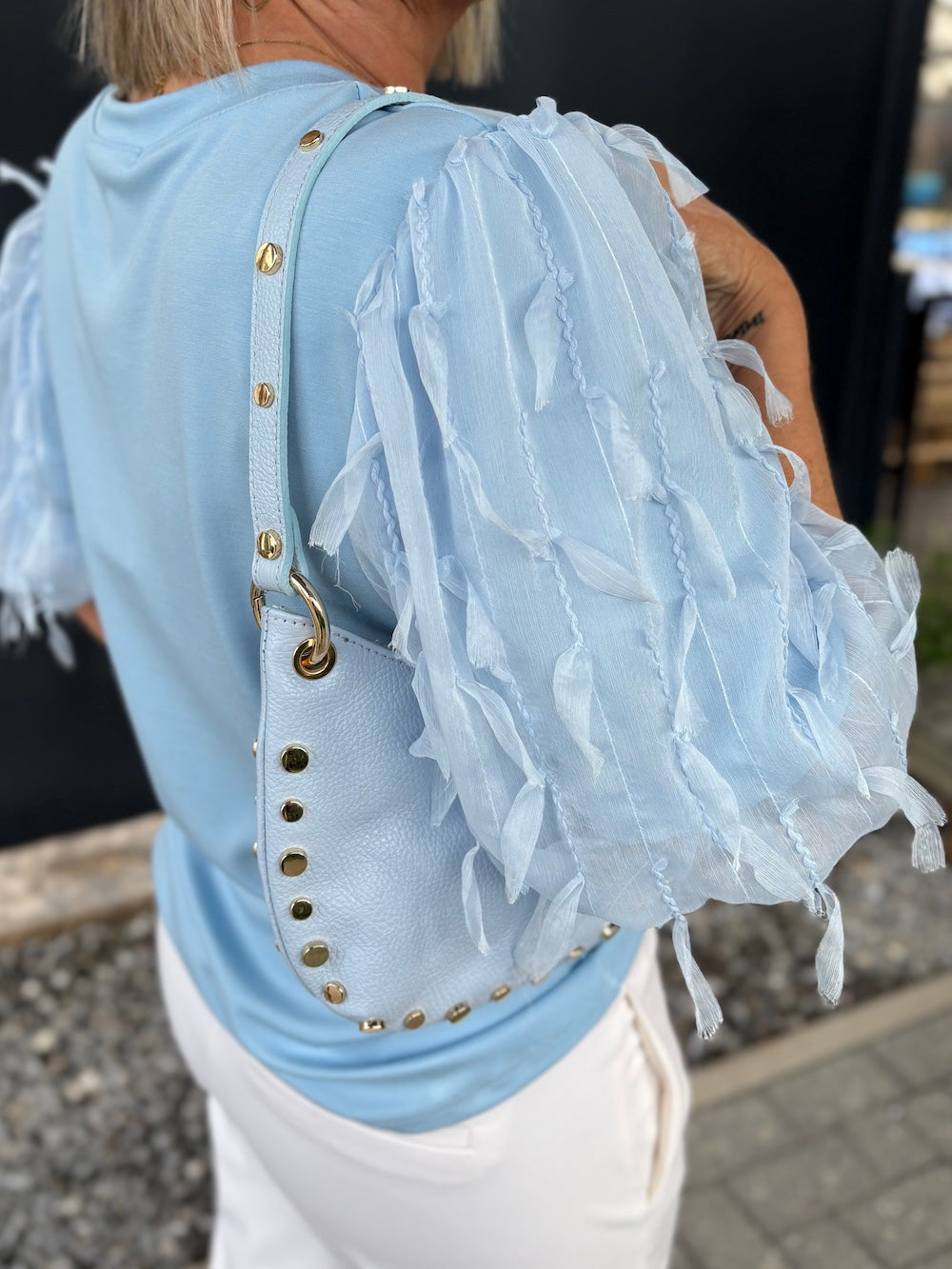 Tasjes met studs pastel