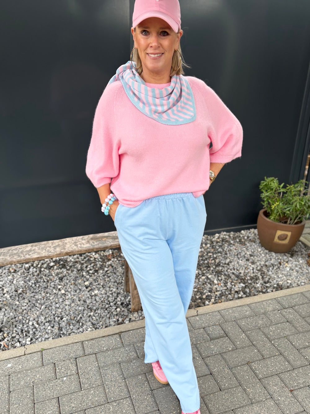 Truitje alpaca 3/4 mouw roze