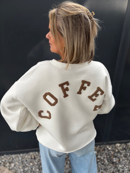 sweater coffee wit bruin