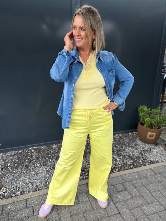 Broek katoen geel
