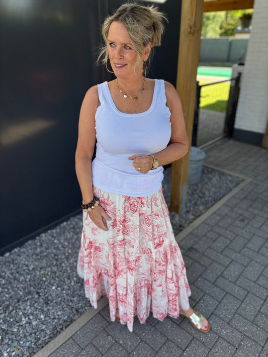 Rok met print rood