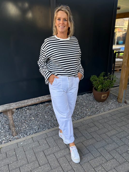 Broek wit met elastische taille