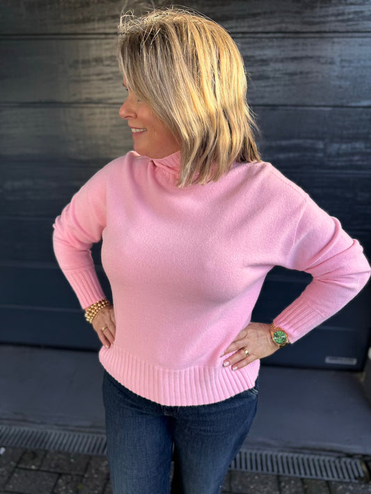 trui turtleneck roze