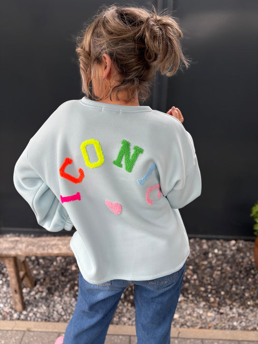 Sweater iconic blauw