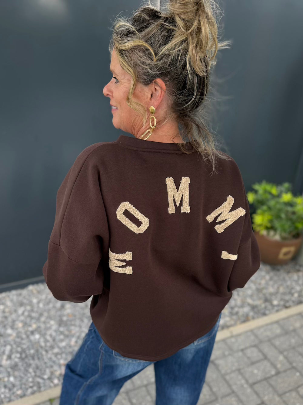 Mommy sweater bruin