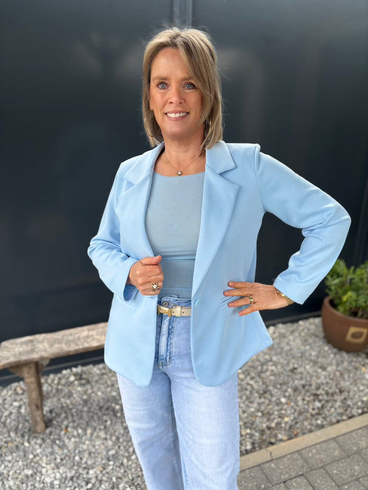Blazer pastel blauw