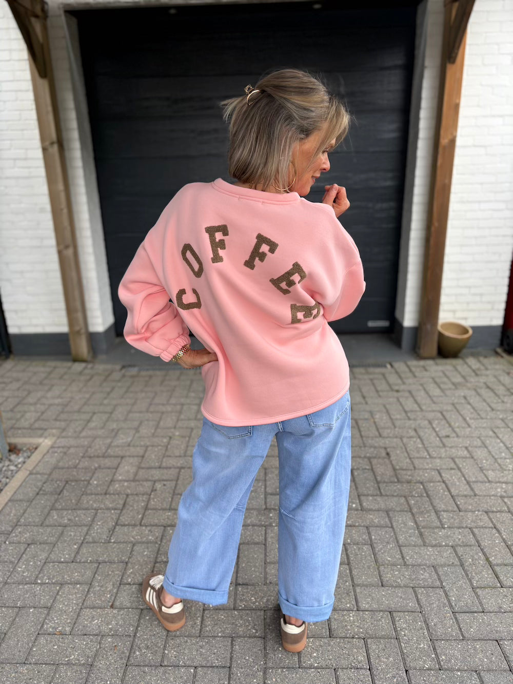 Sweater COFFEE roze