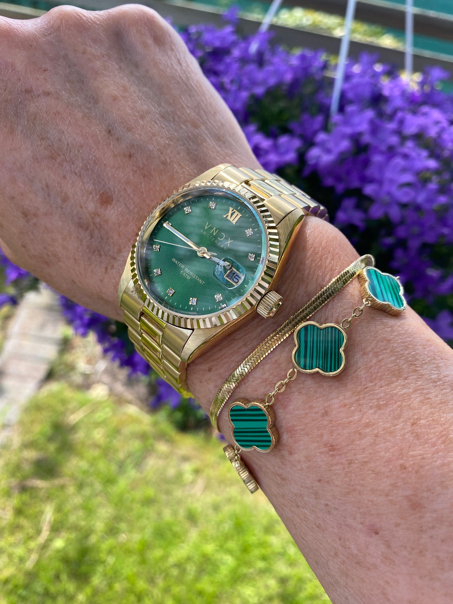 Armband klaver groen
